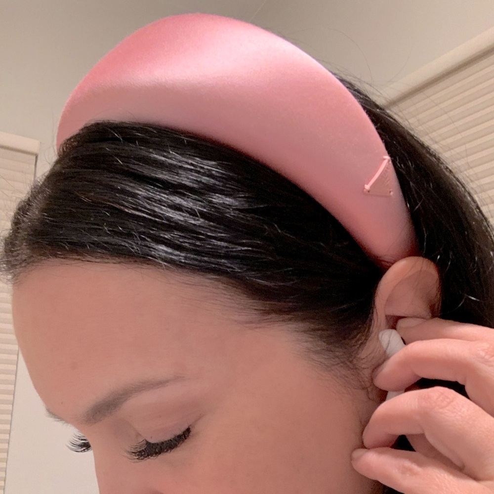 Prada padded satin hairband